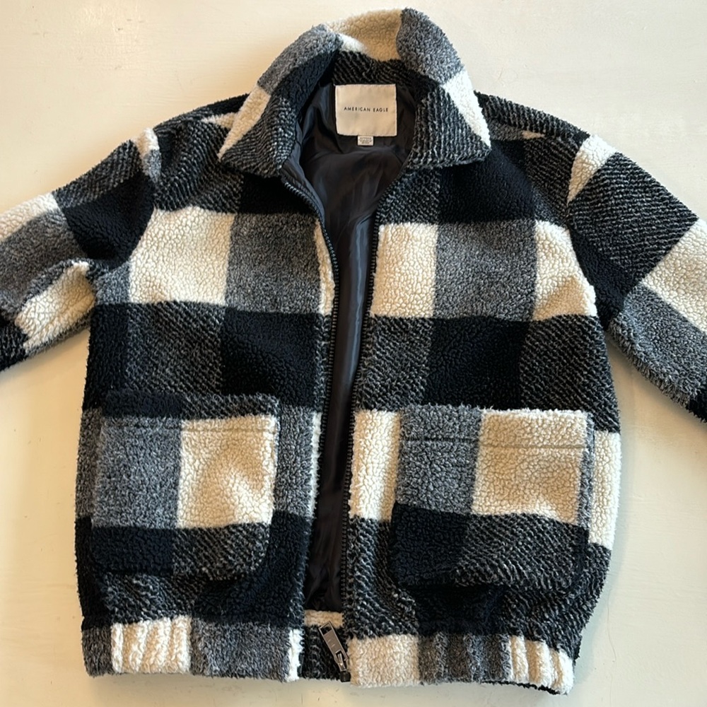 Plaid American eagle winter jacket
